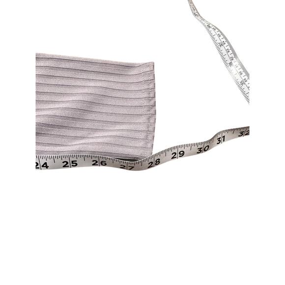 PrettyLittleThing Gray Ribbed Double Strap Jumpsuit Size 6 NWT - Picture 5 of 6